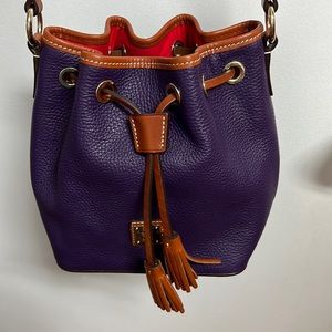 Purple small Dooney and Bourke leather Crossbody bag